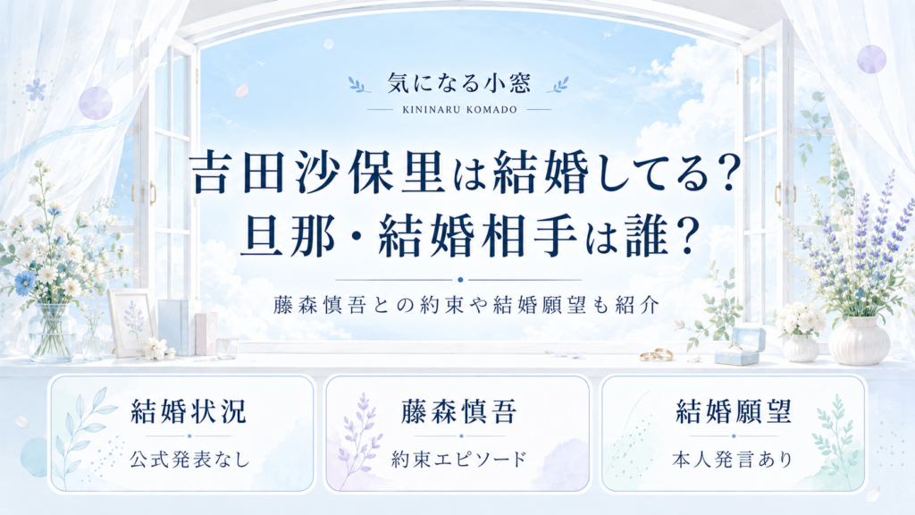 吉田沙保里は結婚してる？旦那・結婚相手は誰？藤森慎吾との約束や結婚願望も紹介の記事のアイキャッチ画像